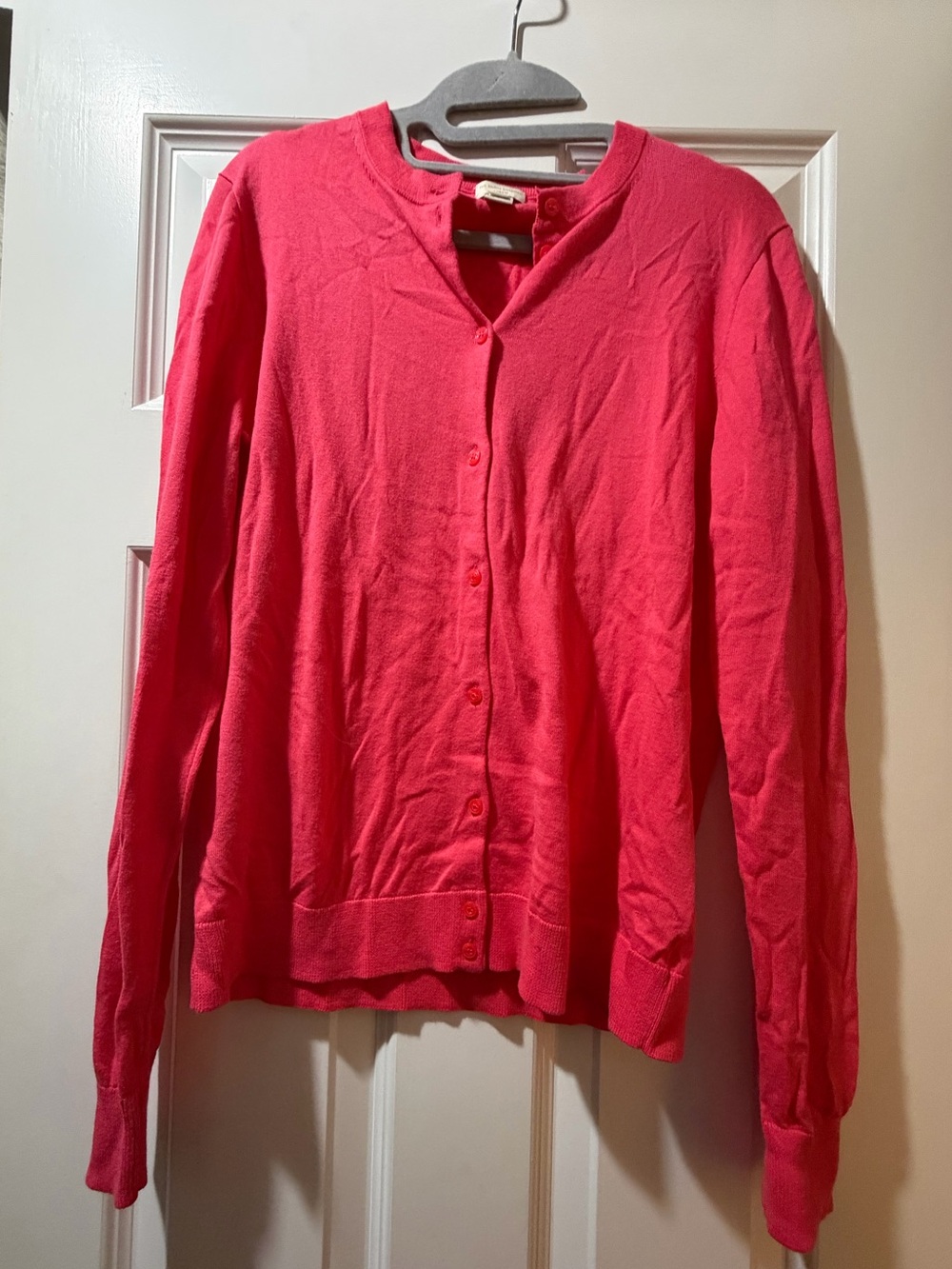 Jcrew the Caryn cardigan. Dark pink.